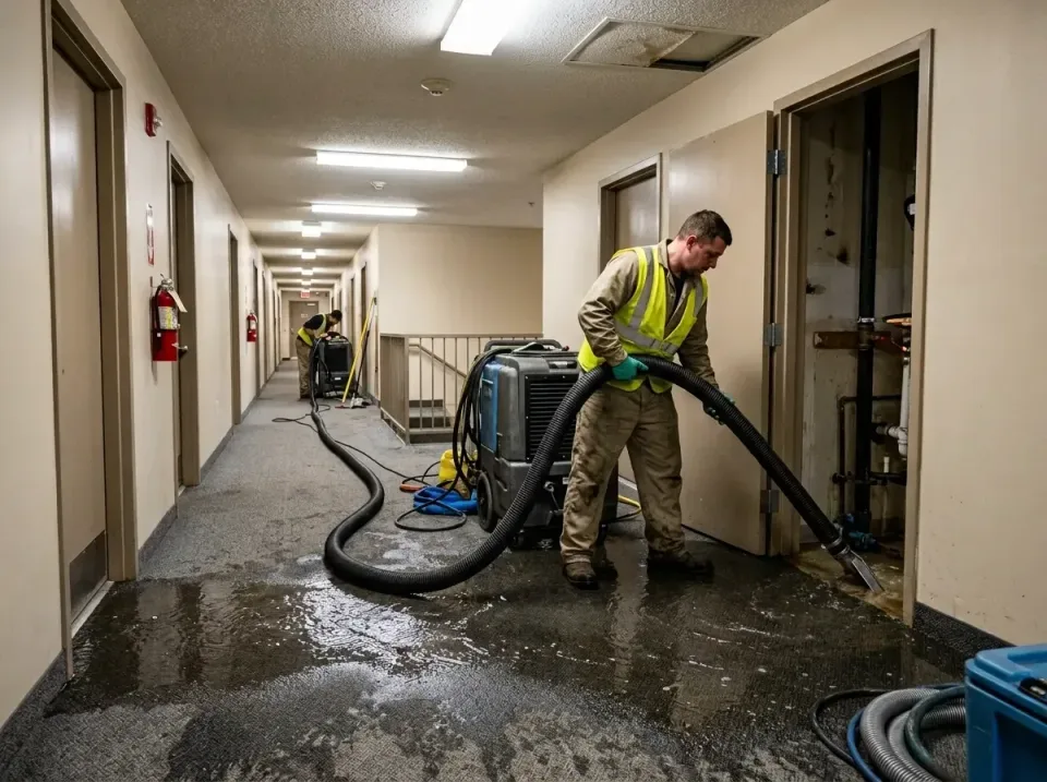 multi-unit-apartment-hallway-f-005 — frequently asked questions, Emergency Burst Pipe Water Extraction & Removal in River Fo…